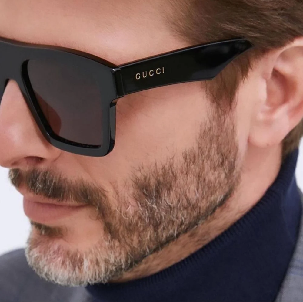 🔥 - New- 💯original Gucci Grey Shield Sunglasses GG0997S